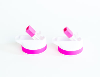 H2OCOACH - Boss Bottle 1 Gallon |Straw Lid Top - 2 Pack - Pink/White