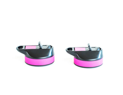 H2OCOACH - Boss Bottle 1 Gallon | Today's Choices ~ Tomorrow's Body 1/2 Gallon Straw Lid Top - 2 Pack - Blk/Pink