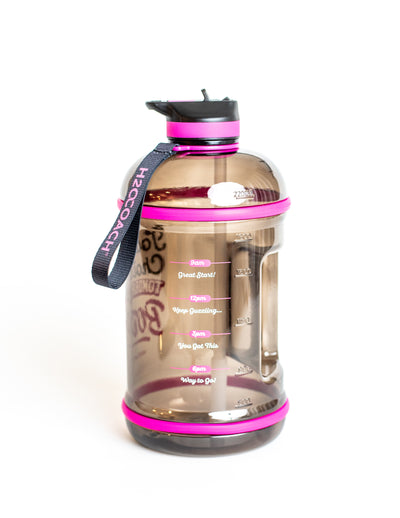 H2OCOACH - Today's Choices - Tomorrow's Body Half Gallon Water Bottle - w. Straw - 85 oz