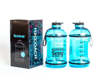 H2OCOACH - Today's Choices - Tomorrow's Body Half Gallon Water Bottle - w. Straw - 85 oz