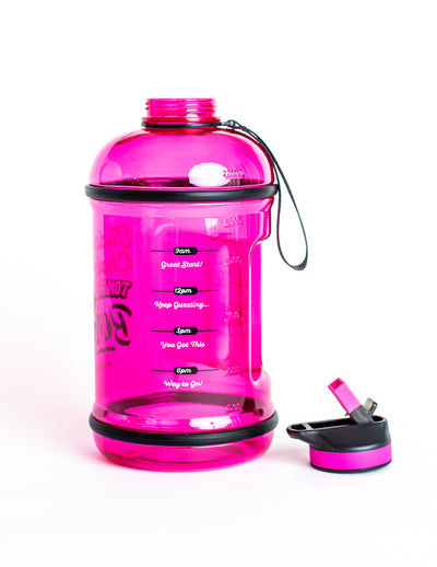 H2OCOACH - Today's Choices - Tomorrow's Body Half Gallon Water Bottle - w. Straw - 85 oz