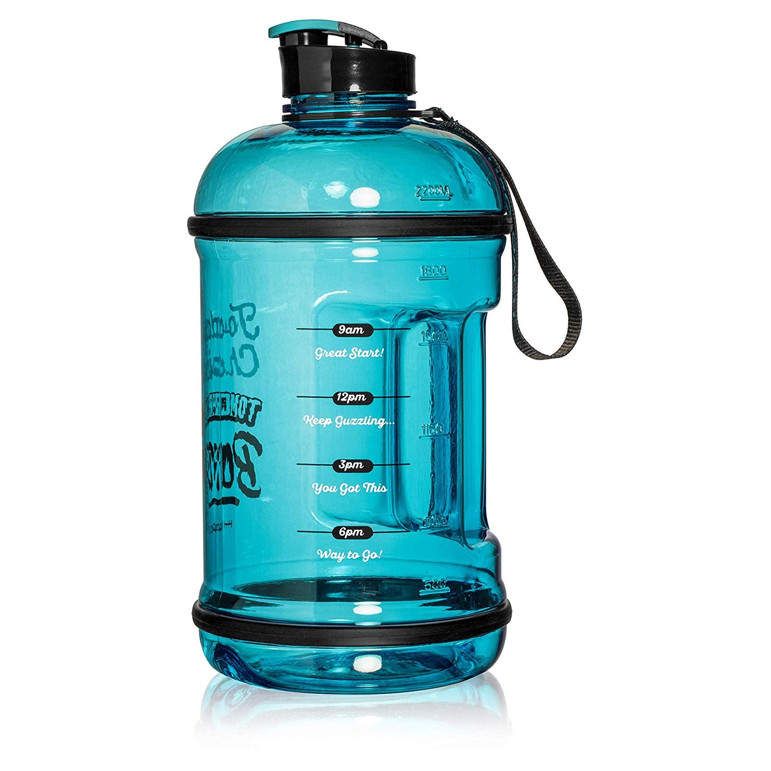 H2OCOACH - Today's Choices - Tomorrow's Body Half Gallon Water Bottle - Flip Top - 85 oz