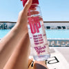 H2OCOACH Drink Up Time Marked Water Bottle with Straw - 30 oz