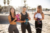 H2OCOACH One Gallon Water Bottle and Half Gallon Set - Transparent w. Black & Hot Pink -2 Quantity