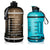 H2OCOACH One Gallon Water Bottle and Half Gallon Set - Black & Blue -2 Quantity
