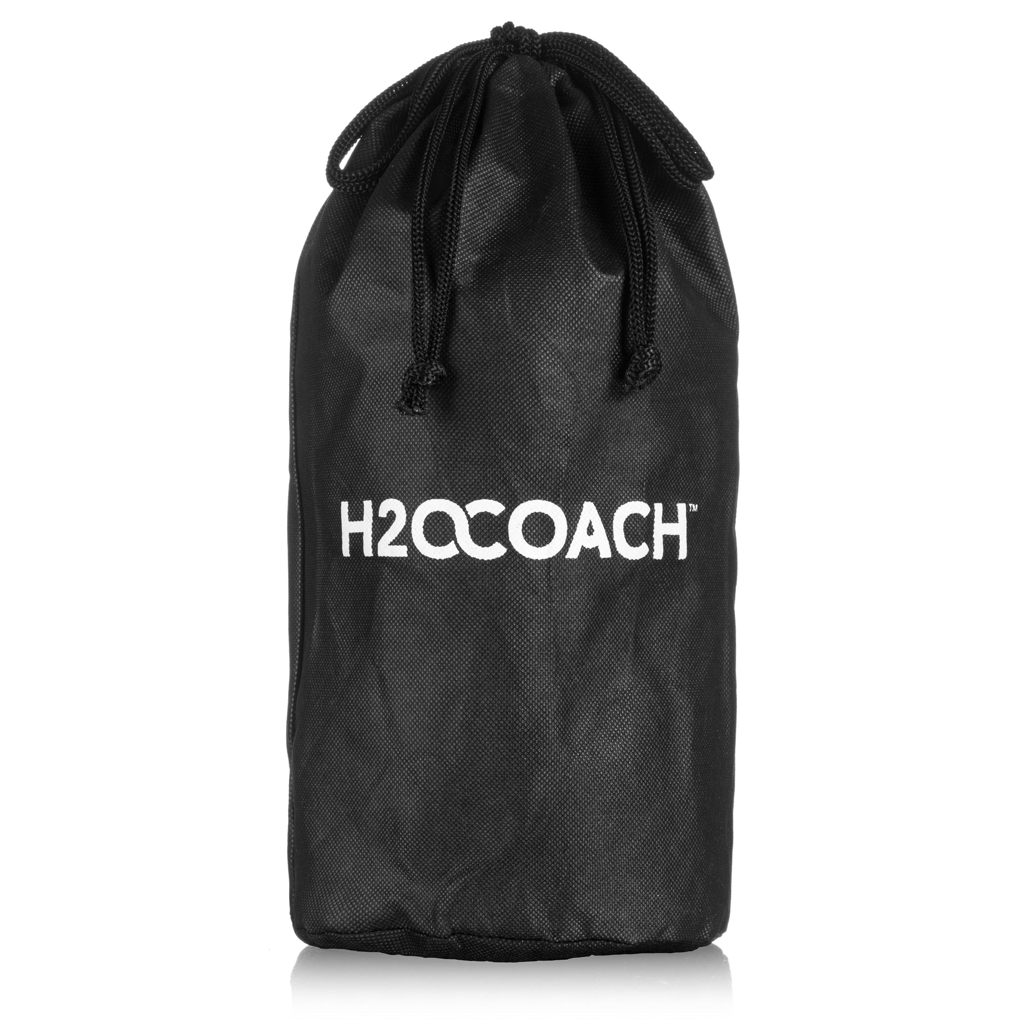 H2OCOACH One Gallon Water Bottle Set - BPA Free - 128 oz -Transparent w. Black & Black