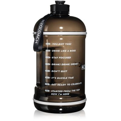 1 - H2OCOACH One Gallon Water Bottle Set - BPA Free - 128 oz - Black & Blue