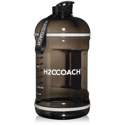 H2OCOACH One Gallon Water Bottle and Half Gallon Set - Black & Black/Pink -2 Quantity