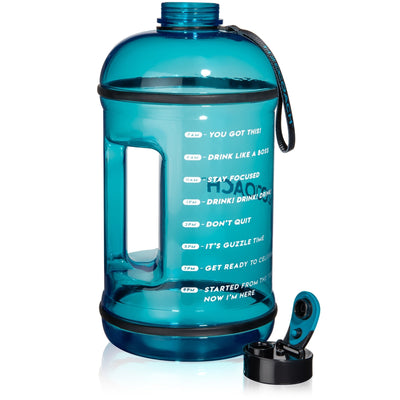 H2OCOACH One Gallon Water Bottle and Half Gallon Set - Blue & Hot Pink -2 Quantity