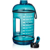 H2OCOACH One Gallon Water Bottle Set - BPA Free - 128 oz - Black & Blue