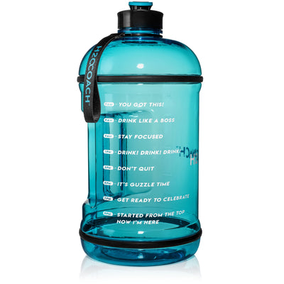 H2OCOACH One Gallon Water Bottle and Half Gallon Set - Blue & Blue -2 Quantity