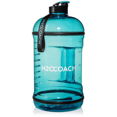 1 - H2OCOACH One Gallon Water Bottle Set - BPA Free - 128 oz - Black & Blue