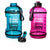 H2OCOACH - Today's Choices - Tomorrow's Body Half Gallon Water Bottle Set -  Blue & Hot Pink - 2 Quantity
