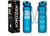 H2OCOACH - Drink More H2O Water Bottle - 36 oz. Compact with Fruit Infuser Filter