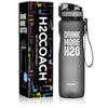 H2OCOACH - Drink More H2O Water Bottle - 36 oz. Compact with Fruit Infuser Filter