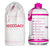 H2OCOACH - Boss Water Bottle - 1 Gallon - Treat Yo Self! - 128 oz - Transparent w. Pink