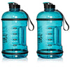 H2OCOACH - Today's Choices - Tomorrow's Body Half Gallon Water Bottle Set -  Blue & Blue - 2 Quantity