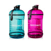 H2OCOACH One Gallon Water Bottle Set - BPA Free - 128 oz - Blue & Pink