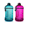 H2OCOACH One Gallon Water Bottle Set - BPA Free - 128 oz - Blue & Pink