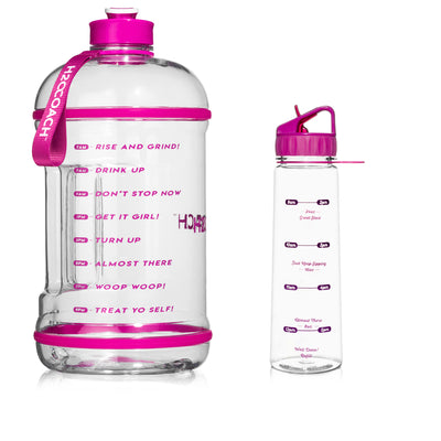 H2OCOACH - Drink Up 30 oz and Pretty N Pink 1 Gallon Set - Clear/Pink & Pretty N Pink - 2 Quantity