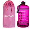 H2OCOACH One Gallon Water Bottle Set - BPA Free - 128 oz - Blue & Pink