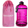 H2OCOACH One Gallon Water Bottle and Half Gallon Set - Pink & Hot Pink -2 Quantity