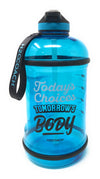 H2OCOACH - Today's Choices - Tomorrow's Body Half Gallon Water Bottle - w. Straw - 85 oz