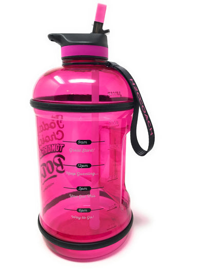 H2OCOACH - Today's Choices - Tomorrow's Body Half Gallon Water Bottle - w. Straw - 85 oz