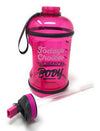 H2OCOACH - Today's Choices - Tomorrow's Body Half Gallon Water Bottle - w. Straw - 85 oz - Pink