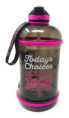 H2OCOACH - Today's Choices - Tomorrow's Body Half Gallon Water Bottle - w. Straw - 85 oz