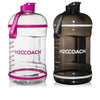 H2OCOACH One Gallon Water Bottle Set - BPA Free - 128 oz - Pretty N Pink & Black