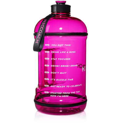 H2OCOACH One Gallon Water Bottle Set - Pretty N Pink & Pink -2 Quantity