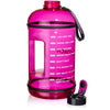 H2OCOACH One Gallon Water Bottle Set - BPA Free - 128 oz - Black & Pink