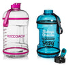 H2OCOACH One Gallon Water Bottle and Half Gallon Set - Pretty N Pink & Blue -2 Quantity