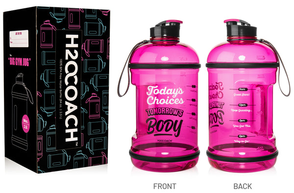 H2OCOACH - Today's Choices - Tomorrow's Body Half Gallon Water Bottle