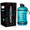 H2OCOACH - Today's Choices - Tomorrow's Body Half Gallon Water Bottle Set -  Black/Pink & Blue - 2 Quantity