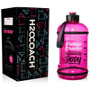 H2OCOACH One Gallon Water Bottle and Half Gallon Set - Pretty N Pink & Hot Pink -2 Quantity