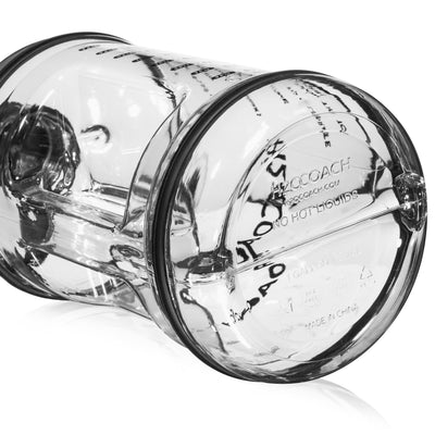 H2OCOACH One Gallon Water Bottle and Half Gallon Set - Transparent w. Black & Hot Pink -2 Quantity
