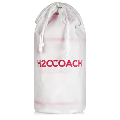 H2OCOACH - Boss Water Bottle - 1 Gallon - Treat Yo Self! - 128 oz - Two Lids - Transparent w. Pink